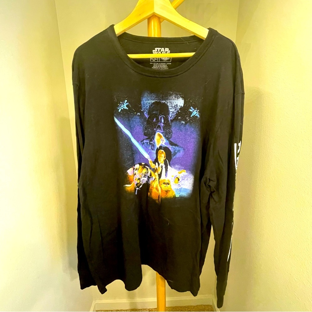 STAR WARS - Black Long-Sleeve T-Shirt, Mens 3XL